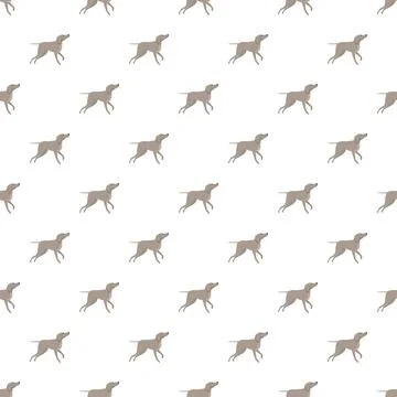 Weimaraner dog running seamless pattern background 스톡 일러스트