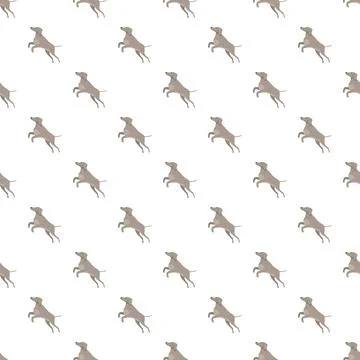 Weimaraner dog seamless pattern jumping illustration 스톡 일러스트