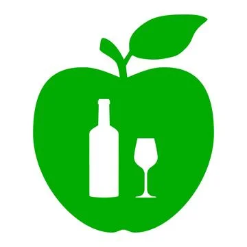 Weinglas und Apfel - Wine glass and apple Weinglas und Apfel - Wine glass ... Stock Photos