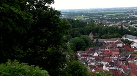 Weinheim cityscape, skyline Stock Footage 50543993
