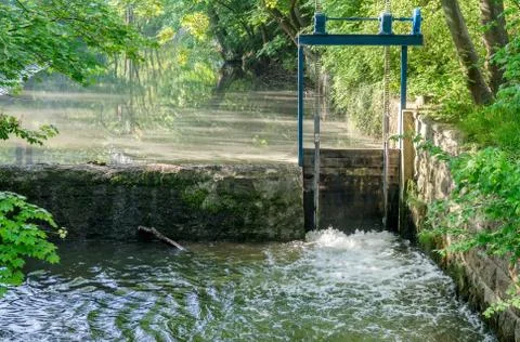 Weir in the Ilm Stock Photos
