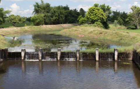 Weir irrigate Stock Photos