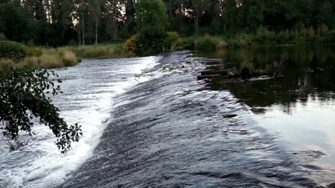 Weir on the Moselle Stock Footage 232430670