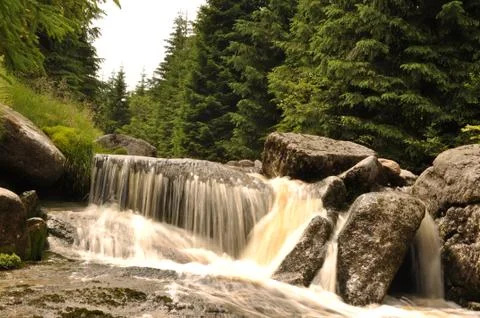 Weir in the mountain Stock Photos