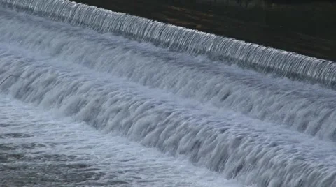 Weir in River Avon in Bath Stock Footage 934347