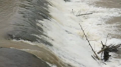 Weir on river Stock Footage 11801058
