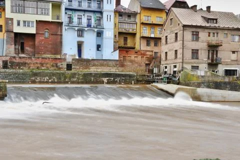 Weir on river Stock Photos