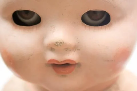 Weird Doll Face Stockfoto's
