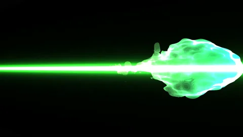 Weird Fireball Burning Death Ray Laser Tip Mask Vídeos de archivo 143893953