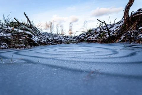Weird ice patterns Stock Photos