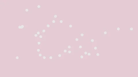 Weird pattern movement. Animated white dots on pink background. Stock Footage 128646611