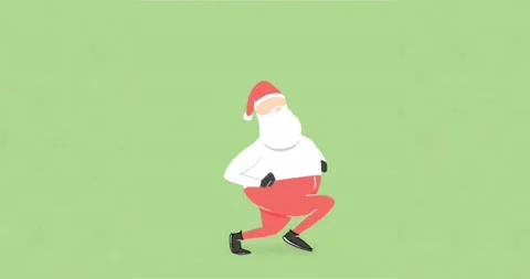 Weird santa running animation 스톡 동영상 144058282