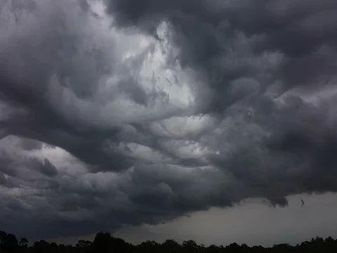 Weird Storm Clouds and Lightning (2160p 23.976) Stock-Footage 81097973