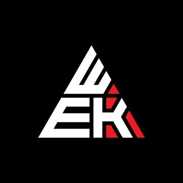 WEK triangle letter logo design with triangle shape. WEK triangle logo desi.. Stock Illustration