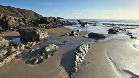 Welcombe Mouth Stock Footage 11518985
