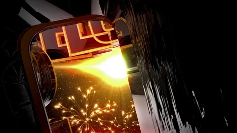 Welcome 2017 Text with fireworks Stock Footage 70623156