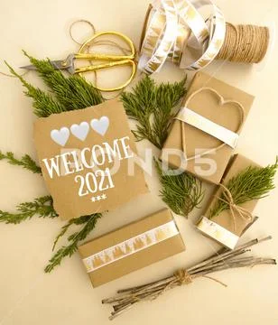 Welcome 2021 card Stock Photos