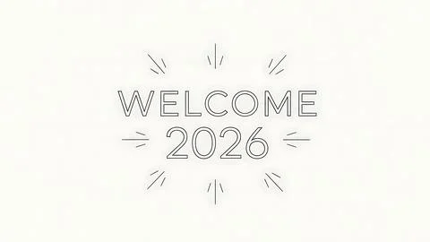 Welcome 2026 Illustrazione stock
