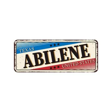 Welcome to Abilene texas - Vector illustration - vintage rusty metal sign Stock Illustration
