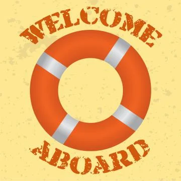 Welcome aboard Stock Illustration