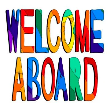 Welcome aboard Stock Illustration