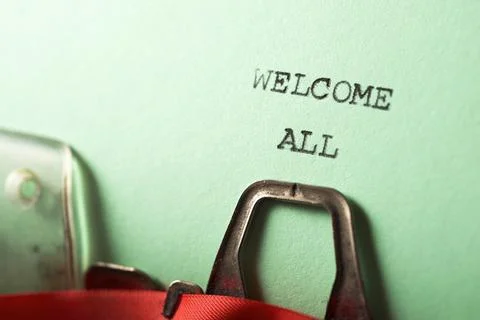 Welcome all concept view Stock Photos