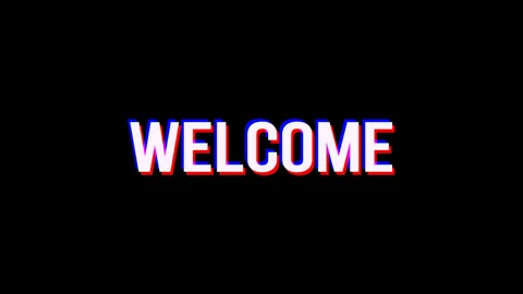 Welcome. Animation of Text With Glitch Effect Stock Footage 117191493