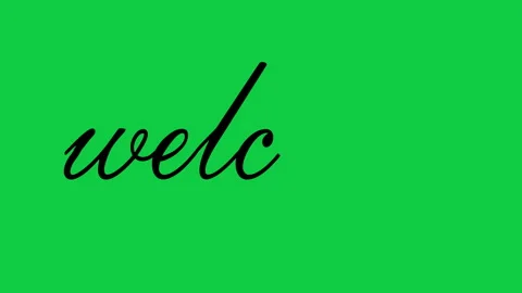 Welcome animation text width green screen Stock-Footage 339335383