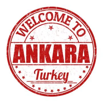 Welcome to Ankara stamp Stock Illustration