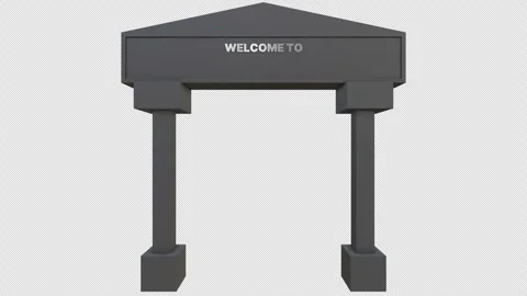 Welcome arch design featuring simple architecture Video stock 302258530