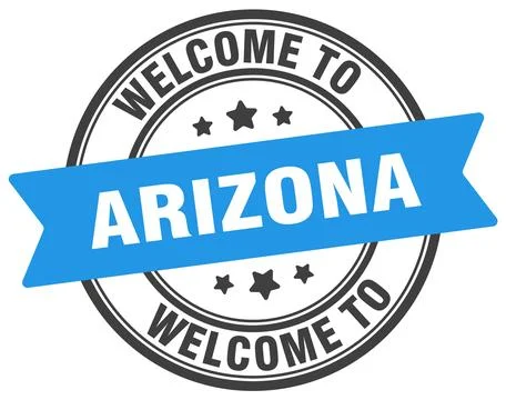 Welcome to Arizona stamp. Arizona round sign Stock Illustration