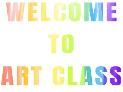 Welcome to art class poster Stock Illustration