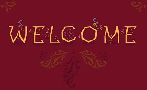 Welcome. Artistic font Stock-Illustration