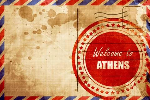 Welcome to athens Stock Illustration