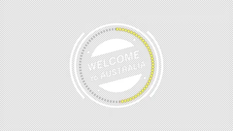 Welcome to australia animation Video stock 235297213