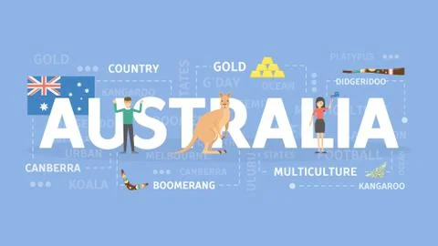 Welcome to Australia. Ilustración de archivo