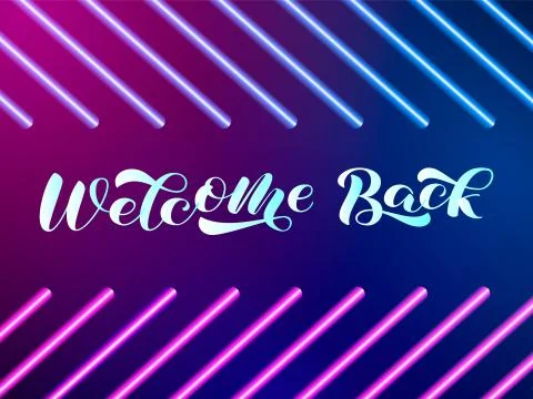 Welcome back brush lettering. Vector stock illustration for card Stock Illustration