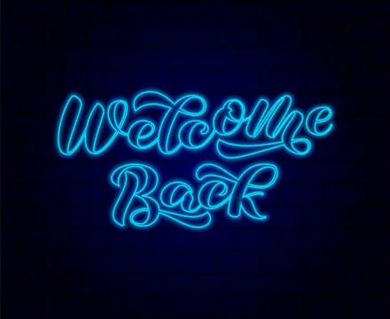 Welcome back brush lettering. Vector stock illustration for card Stock Illustration