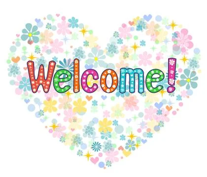 Welcome back decorative lettering text Stock Illustration