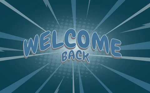 Welcome back editable text effect Stock Illustration