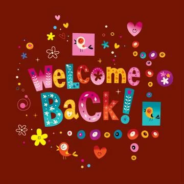 Welcome back greeting card Stock Illustration