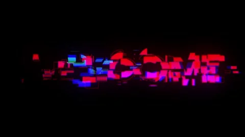 Welcome back with Hi-Tech Glitch Typography Text Animation	 Stock Footage 295413554