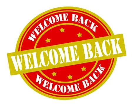 Welcome back Illustrazione stock