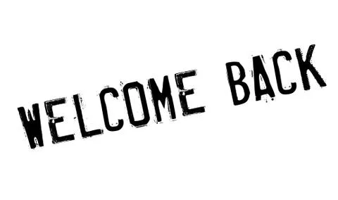 Welcome Back rubber stamp Illustrazione stock