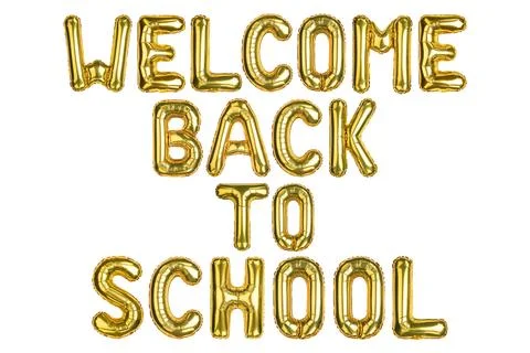 Welcome Back to School. Back 2 School balloons Stock Photos