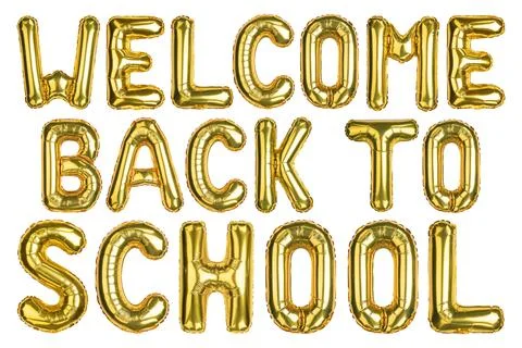 Welcome Back to School. Back 2 School balloons. Stock Photos