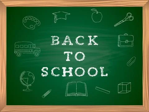 Welcome Back To School background. Stock Illustration