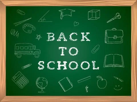 Welcome Back To School background. Stock Illustration