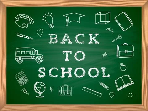 Welcome Back To School background. Stock Illustration