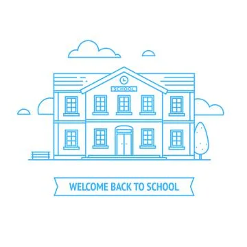 Welcome Back to School Banner Stock Illustration